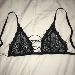 Black crisscross bralette